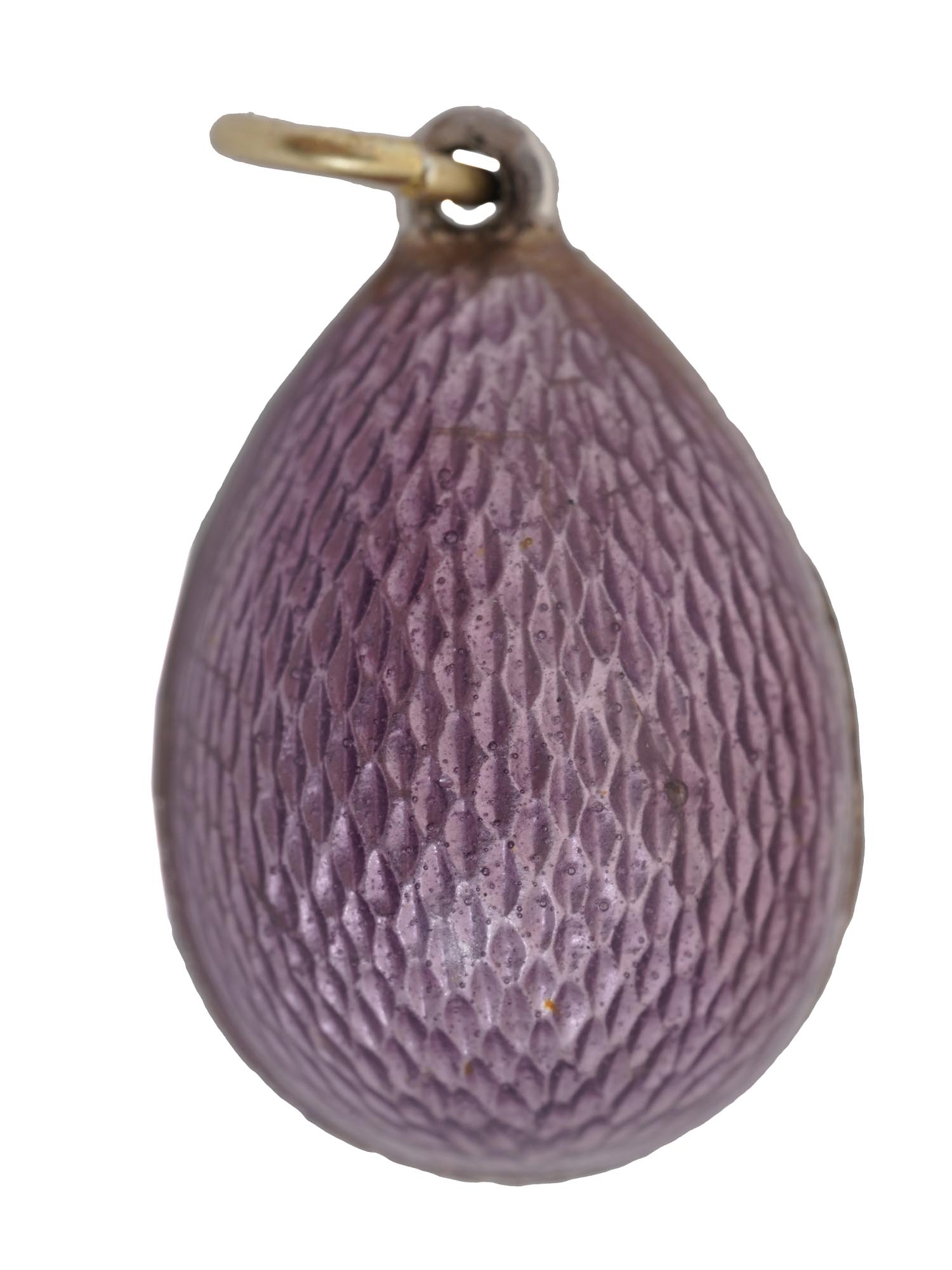 RUSSIAN SILVER DIAMONDS ENAMEL EASTER EGG PENDANT PIC-3